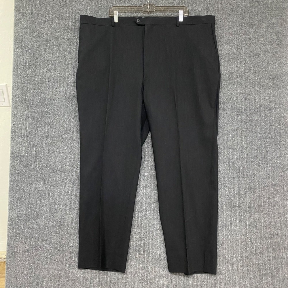 Joseph & Feiss Mens 48x30 Black Wool Comfort Stretch Dress Pants RN77219